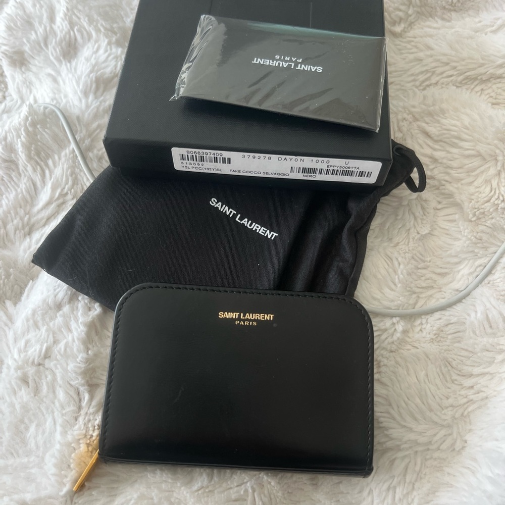 Saint Laurent zip coin wallet